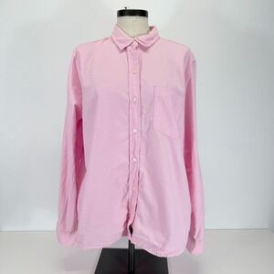 Universal Thread Womens Classic Fit 100% Cotton Pink Button Down Shirt Large